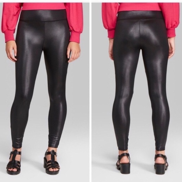 wild fable Pants - Wild Fable Faux Leather "Liquid" Leggings